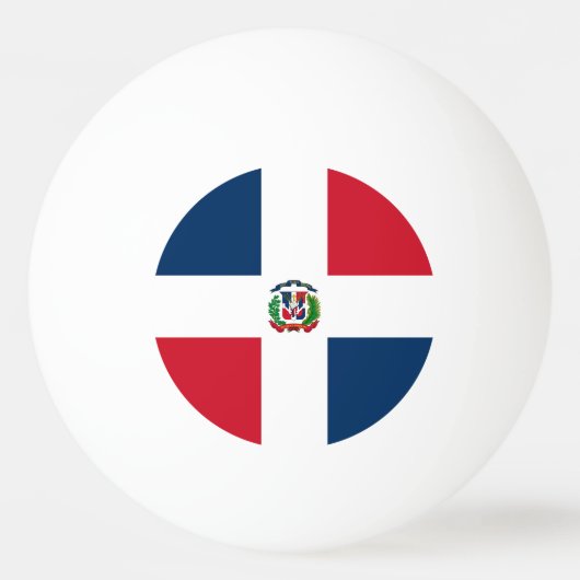 vlag Dominicaanse Republiek Pingpongbal (Voorkant)