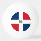 vlag Dominicaanse Republiek Pingpongbal (Achterkant)