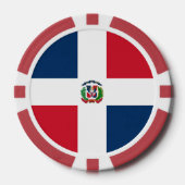 vlag Dominicaanse Republiek Poker Chips (Voorkant)