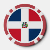 vlag Dominicaanse Republiek Poker Chips (Achterkant)
