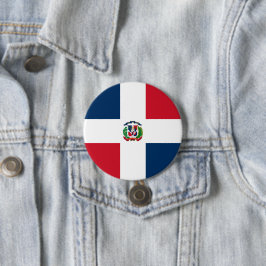 vlag Dominicaanse Republiek Ronde Button 7,6 Cm