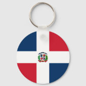 vlag Dominicaanse Republiek Sleutelhanger (Voorkant)