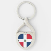 vlag Dominicaanse Republiek Sleutelhanger (Voorkant)