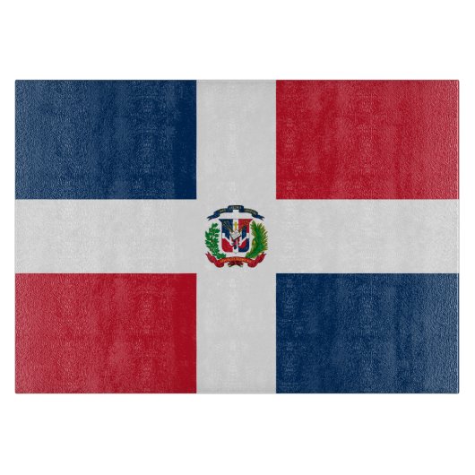 vlag Dominicaanse Republiek Snijplank (Voorkant)