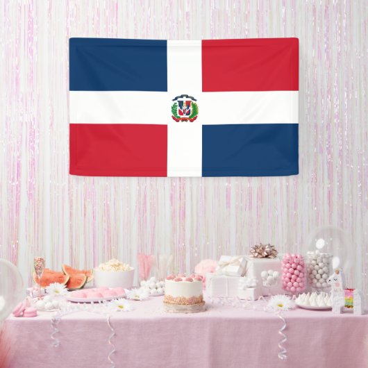 vlag Dominicaanse Republiek Spandoek (Feest)