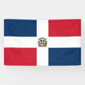 vlag Dominicaanse Republiek Spandoek (Horizontaal)