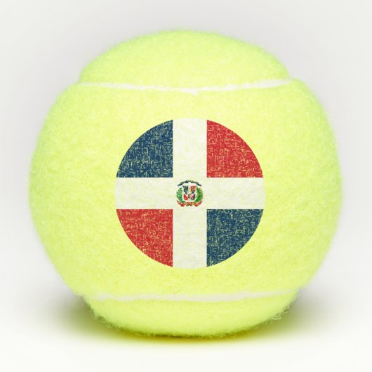 vlag Dominicaanse Republiek Tennisballen (Voorkant)