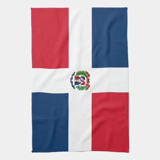 vlag Dominicaanse Republiek Theedoek (Verticaal)