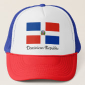 vlag Dominicaanse Republiek Trucker Pet (Voorkant)