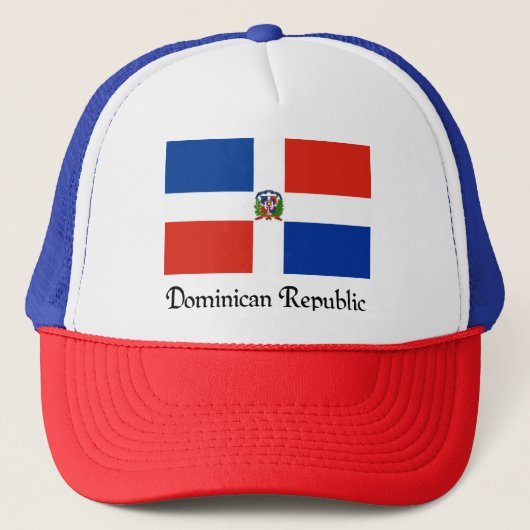 vlag Dominicaanse Republiek Trucker Pet (Voorkant)