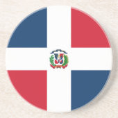 vlag Dominicaanse Republiek Zandsteen Onderzetter (Voorkant)