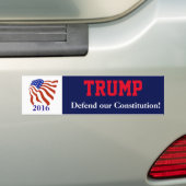 Vlag Donald Trump Bumpersticker (Op auto)