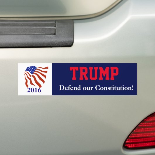 Vlag Donald Trump Bumpersticker (Op auto)