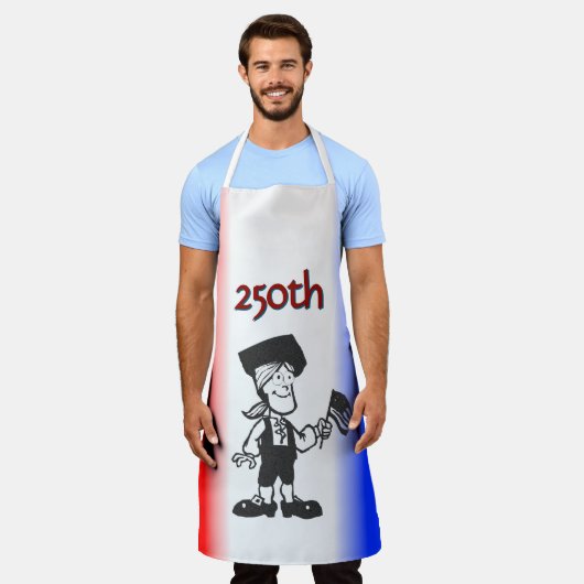 Vlag Dragende Koloniale Man 250ste Schort (Gedragen)