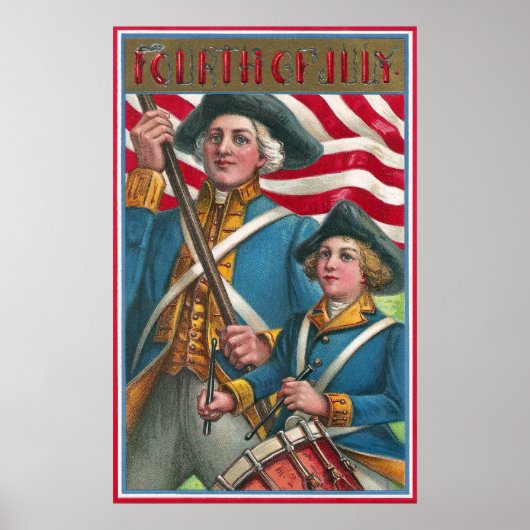 Vlag drager en Drummer Boy Poster (Voorkant)