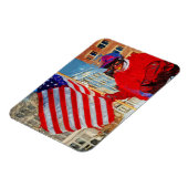 Vlag drager op paard magneet (Linkerzijde)