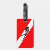 Vlag duiken en duiken bagagelabel (Achterkant verticaal)