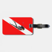 Vlag duiken en duiken bagagelabel (Achterkant horizontaal)