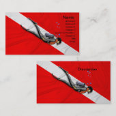 Vlag duiken en duiken visitekaartje (Voorkant / Achterkant)