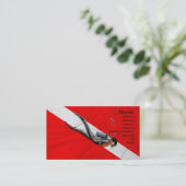 Vlag duiken en duiken visitekaartje (Staand voorkant)