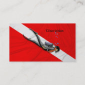 Vlag duiken en duiken visitekaartje (Achterkant)