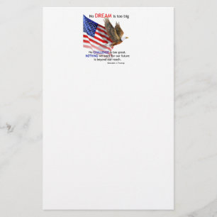 Vlag & Eagle Donald J Trump Quote Briefpapier