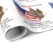Vlag & Eagle Donald J Trump Quote Cadeaupapier (Rol Hoek)