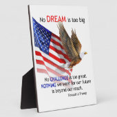 Vlag & Eagle Donald J Trump Quote Fotoplaat (Zijkant)