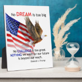 Vlag & Eagle Donald J Trump Quote Fotoplaat (Zijkant)