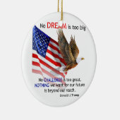 Vlag & Eagle Donald J Trump Quote Keramisch Ornament (Rechts)