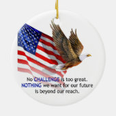Vlag & Eagle Donald J Trump Quote Keramisch Ornament (Achterkant)