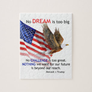 Vlag & Eagle Donald J Trump Quote Legpuzzel