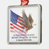 Vlag & Eagle Donald J Trump Quote Metalen Ornament (Links)