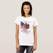 Vlag & Eagle Donald J Trump Quote T-shirt (Voorkant volledig)