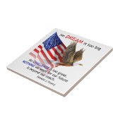 Vlag & Eagle Donald J Trump Quote Tegeltje (Zijkant)