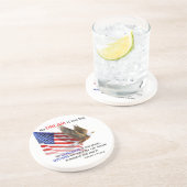 Vlag & Eagle Donald J Trump Quote Zandsteen Onderzetter (Zijkant)