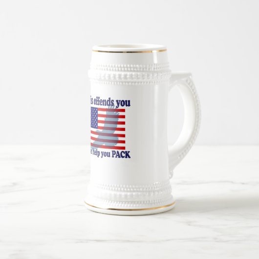 Vlag & Eagle Patriot - Amerikaanse vlag Bierpul (Voorkant rechts)