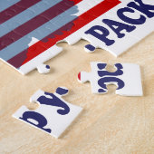 Vlag & Eagle Patriot - Amerikaanse vlag Legpuzzel (Zijkant)