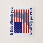 Vlag & Eagle Patriot - Amerikaanse vlag Legpuzzel (Verticaal)