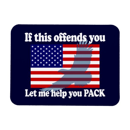 Vlag & Eagle Patriot - Amerikaanse vlag Magneet (Horizontaal)