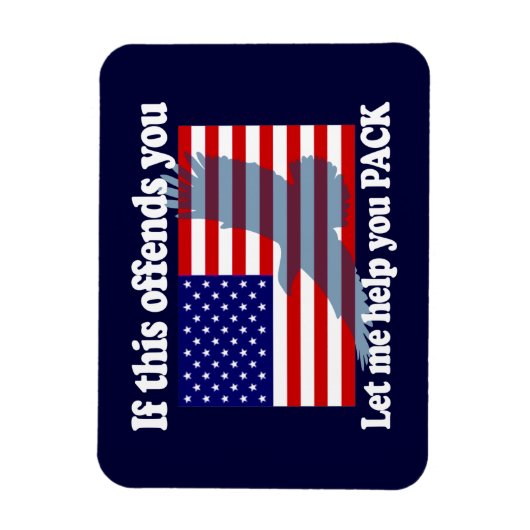 Vlag & Eagle Patriot - Amerikaanse vlag Magneet (Verticaal)