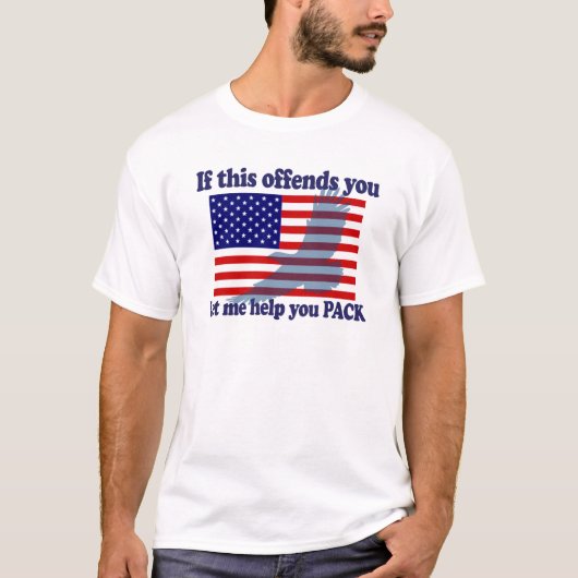 Vlag & Eagle Patriot - Amerikaanse vlag T-shirt (Voorkant)
