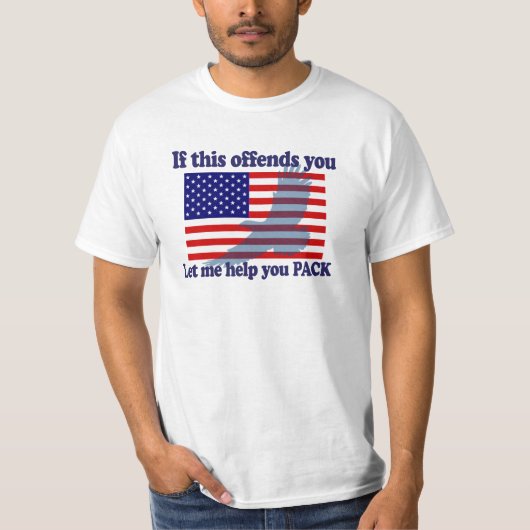 Vlag & Eagle Patriot - Amerikaanse vlag T-shirt (Voorkant)
