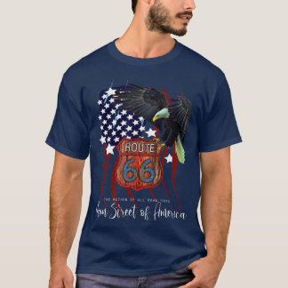 Vlag Eagle Route 66 Main Street of T-shirt