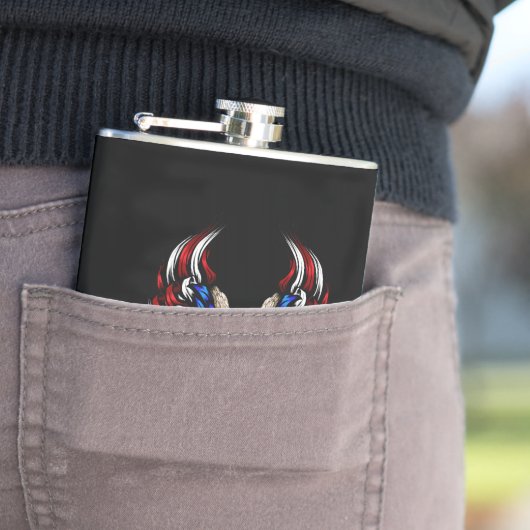 Vlag Eagle Shield Patriotic USA Heupfles (Voorbeeld)