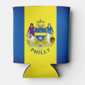 Vlag/Embleem van Philadelphia, PA Blikjeskoeler (Voorkant)