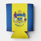 Vlag/Embleem van Philadelphia, PA Blikjeskoeler (Achterkant)