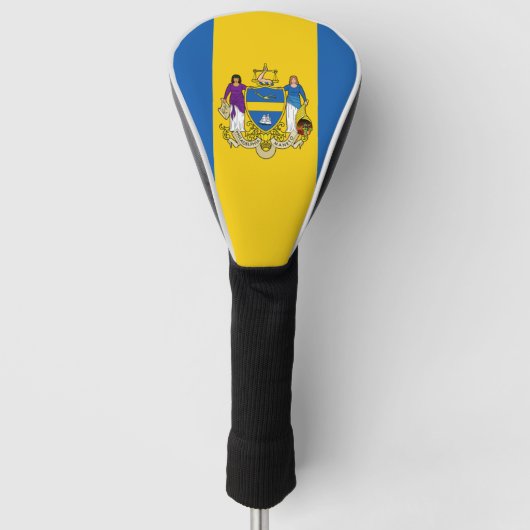 Vlag/Embleem van Philadelphia, PA Golfheadcover (Voorkant)