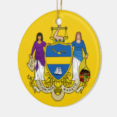 Vlag/Embleem van Philadelphia, PA Keramisch Ornament (Links)
