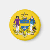 Vlag/Embleem van Philadelphia, PA Magneet (Voorkant)